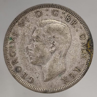 Angleterre / UK, George VI, Half Crown, 1945, Argent (Silver), SUP (AU), KM#856, Sp.4080 - K. 1/2 Crown