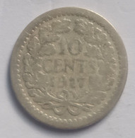 10 Cents 1917 Paises Baixos Silver - 1 Cent