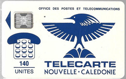 CARTE-PUCE-NOUVELLE-CALEDONIE-140U-NC3-SC4-S/E-CAGOU BLEU--V°N° 5 Ge 29743-UTILISE-TBE RARE - Nouvelle-Calédonie