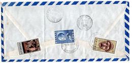 GRECE - 1959--lettre Recommandée ATHENES  Pour NANTERRE-92 (France). Timbres Sur Lettre (au Verso),  Cachet . - Covers & Documents