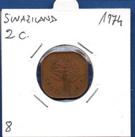 SWAZILAND - 2 Cents 1974 -  See Photos - Km 8 - Swasiland