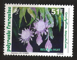Polynésie 1994 N° 462 ** Flore, Fleur, Belle De Nuit, Epiphyllum Oxypetalum, Salicylate De Benzyle Parfum Arôme Ephémère - Neufs