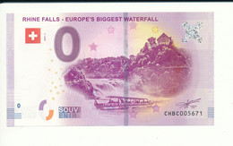 Billet Touristique 0 Euro - RHINE FALLS - EUROPE'S BIGGEST WATERFALL - CHBC - 2019-1 - N° 5671 - Autres & Non Classés