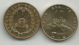 Djibouti 10 Francs 1977. High Grade - Djibouti