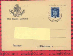 SAN MARINO 1947 - St.Post.003 - Cart. Servizio Novità, L.3 "STEMMI" - Vedi Descizione - - Briefe U. Dokumente