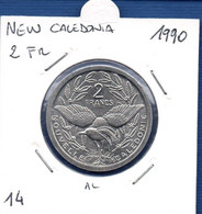 NEW CALEDONIA - 2 Francs 1990 -  See Photos -  Km 14 - Nueva Caledonia
