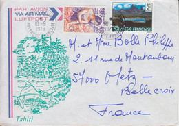 Lettre Par Avion Illustrée (Pirogue) Obl. Papeete RP An 1 Le 10/19/79 Sur N° 97, 121 - Brieven En Documenten