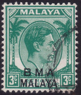 STRAIT SETTLEMENTS/BMA  1945 3c Chalkpaper Sc#258 - USED @N124 - Malaya (British Military Administration)