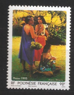 Polynésie 1995 N° 474 ** Tourisme, Photographie, Vahiné, Paul Gauguin, Fleurs, Collier, Mangues, Sein, Allaitement, Bébé - Neufs