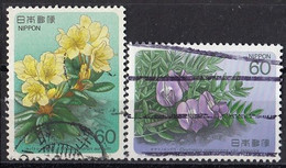 JAPAN 1617-1618,used,flowers - Used Stamps