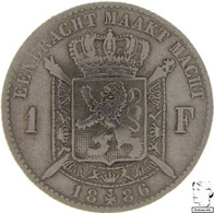 LaZooRo: Belgium 1 Franc 1886 VF / XF - Silver - 1 Franc