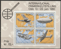 Norwegen 1979 Mi-Nr.799 - 802 Block 2 ** Postfrisch Briefmarkenausstellung NORWEX 80 OSLO ( D5405)günstige Versandkosten - Blocs-feuillets