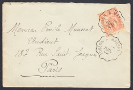 France `1902 Cover, Toulon To Paris, Jul 16 1902 - Covers & Documents