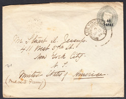 British Levant (Beyrout) B.P.O. 1894 Cover, Beyrout To New York City, Sep 12 1894 - Britisch-Levant