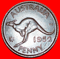 * KANGAROO RIGHT: AUSTRALIA ★ 1 PENNY 1952 MELBOURNE! GEORGE VI (1937-1952)! ★LOW START ★ NO RESERVE! - Penny