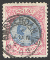 Nederland 1893 NVPH Nr 47 Gestempeld/used Prinses Wilhelmina Kleinrondstempel Amsterdam 12 - Gebruikt