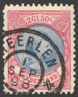 Nederland 1893 NVPH Nr 47 Gestempeld/used Prinses Wilhelmina Grootrondstempel Heerlen - Gebruikt