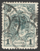 Nederland 1899 NVPH Nr 49 Gestempeld/used Prinses Wilhelmina Kroningsgulden - Gebruikt