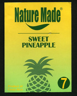 # PINEAPPLE NATURE MADE SWEET Size 7  Fruit Tag Balise Etiqueta Anhanger Ananas Pina Costa Rica - Fruit En Groenten