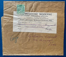 Bande Journal " Médecine Moderne 1900 N°102 Oblitéré " IMPRIMES 2 PARIS * PP 13 * " !! Pour BRAZZAVILLE CONGO !! RR - 1898-1900 Sage (Type III)