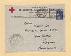 Croix Rouge - Montpellier Herault - 1939 - Societe De Secours Aux Blesses Militaires 16e Delegation - Type Paix - Oorlog 1939-45