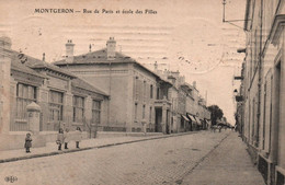 Montgeron - Rue De Paris Et école Des Filles - Montgeron