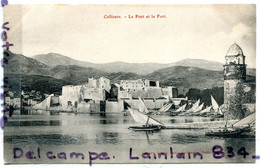 -  COLLIOURE - ( P.- O. ) Le Port Et Le Fort, Barque, Bateaux De  Pêche,  écrite, 1907, Coins Impeccables, TBE, Scans. - Collioure