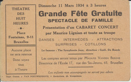 PROGRAMME   GRANDE FËTE GRATUITE EN 1934. - Programme