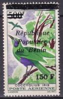 BENIN 1986 MICHEL 439 I 150F /500F - COCCYOLIUS IRIS BIRDS BIRD OISEAUX OISEAU - OVERPRINTED OVERPRINT SURCHARGE MNH - Benin - Dahomey (1960-...)