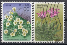 JAPAN 1673-1674,used,flowers - Used Stamps
