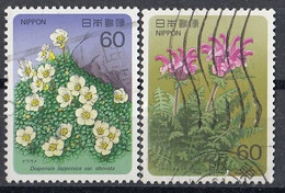 JAPAN 1673-1674,used,flowers - Gebruikt