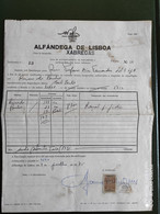 PORTUGAL ALFANDEGA DE LISBOA XABREGAS GUIA DE ACOMPANHAMENTO 1975 COM SELO FISCAL - Documents Historiques