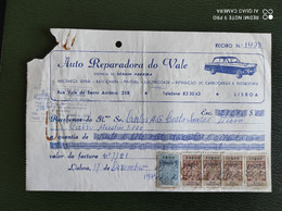 PORTUGAL RECIBO INVOICE AUTO REPARADORA DO VALE  LISBOA 1979 - Portugal