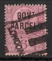 GB.....QUEEN VICTORIA....(1837-01.).....OFFICIAL......GOVT. PARCELS.....6d......SG066......(CAT.VAL...£75...)....USED... - Dienstmarken