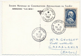 FRANCE - 12F + 3F D'Argenson, Oblit VERSAILLES ASSEMBLEE UNION FRANCAISE + Paris XIII Annexe Aérodrome D'Orly... - Manual Postmarks