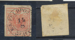 Romania 1854 Austria Occupation During Crimeea War 3 Kreuzer 1st Issue Stamp With Rare Focsani Cancellation - Occupazione