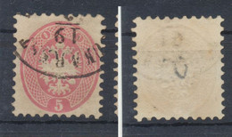 Romania 1864 Austria Post In Levant 5 Kreuzer Stamp With Bukarest Rekomandirt Cancellation Applied At Bucuresti - Besetzungen