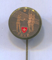 Volleyball Pallavolo - FSVB Switzerland Federation Association, Vintage Pin Badge Abzeichen - Volleyball