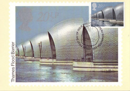 CM GB 1983 Energie Eau Barrage Hydrolique Thames Flood Barrier - Wasser