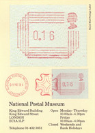 CM GB 1984 Vignette ATM National Postal Museum - Machine Labels [ATM]