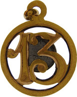 LaZooRo: 13e 13th Regiment? Pendant 750 18K 0.88 G 22 Mm Retro Vintage - Gold - Pendentifs