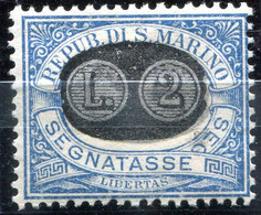 Z3559 SAN MARINO 1931 Segnatasse L. 2 Su Cent. 5,  MNH**, Sassone 44, Valore Catalogo € 200, Ottime Condizioni - Segnatasse