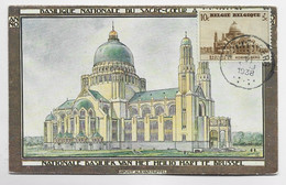 BELGIQUE 10C CARTE MAXIMUM BASILIQUE NATIONALE SACRE COEUR KOEKELBERG 1.VI .1938 - 1934-1951