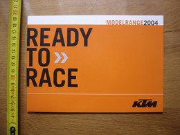 Brochure Catalogue Publicite Prospekt MOTO KTM Modelrange 2004 Ready To Race - Motos