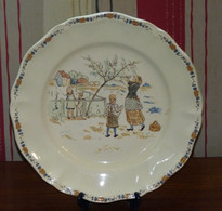 Assiette En Faience De Sarreguemines Enfants Richard 20 EME N°4 Bon Etat - Sarreguemines (FRA)