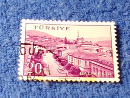 TÜRKİYE- 1960-70-    20K.    MEMLEKET    SERİSİ  ŞEHİRLER  DAMGALI - 1934-39 Sandjak D'Alexandrette & Hatay