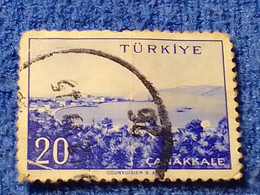 TÜRKİYE- 1960-70-    20K.    MEMLEKET    SERİSİ  ŞEHİRLER  DAMGALI - 1934-39 Sandschak Alexandrette & Hatay