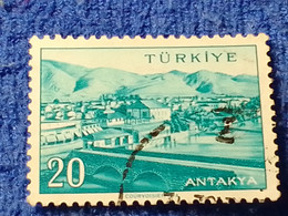 TÜRKİYE- 1960-70-    20K.    MEMLEKET    SERİSİ  ŞEHİRLER  DAMGALI - 1934-39 Sandschak Alexandrette & Hatay