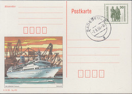 DDR - Mi.Nr. 3345 Ganzsache - MS "Arkona" Rostock - Sobres - Usados