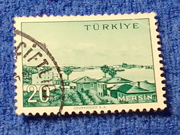 TÜRKİYE- 1960-70-    20K.    MEMLEKET    SERİSİ  ŞEHİRLER  DAMGALI - 1934-39 Sandjak Alexandrette & Hatay